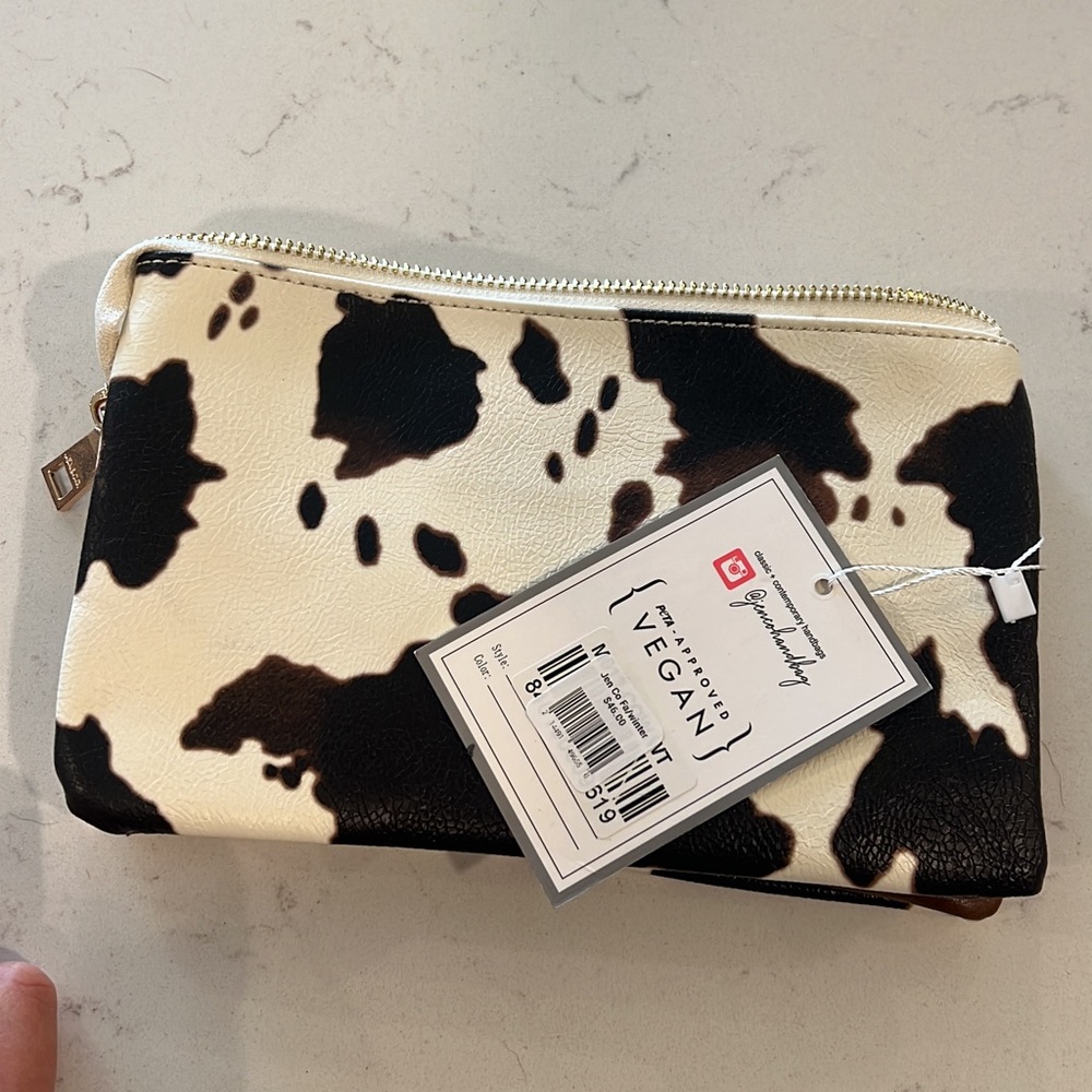 Cow print wallet